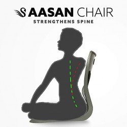 AASAN CHAIR Yoga Meditation Backache Healer Plastic Chair, Saffron Chair (Saffron)-Pack of 1