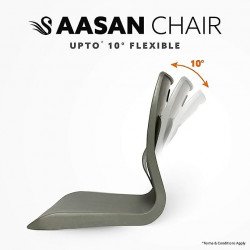 AASAN CHAIR Yoga Meditation Backache Healer Plastic Chair, Saffron Chair (Saffron)-Pack of 1