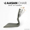 AASAN CHAIR Yoga Meditation Backache Healer Plastic Chair, Saffron Chair (Saffron)-Pack of 1